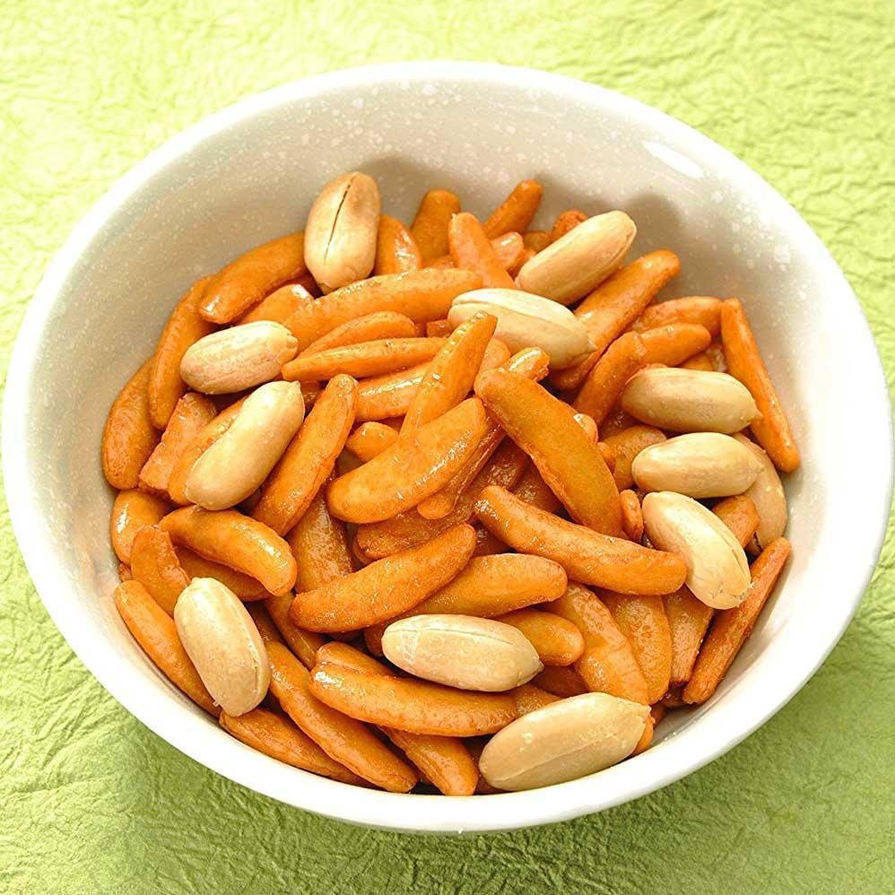 Kakinotane Wasabi Rice Crackers with Peanuts 164g - Image 2