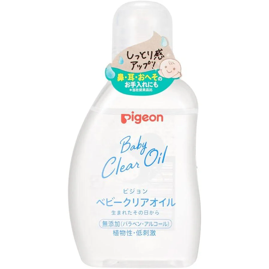 Pigeon Baby Clear Moisturizing Oil Safe Gentle for Baby Skin 80ml