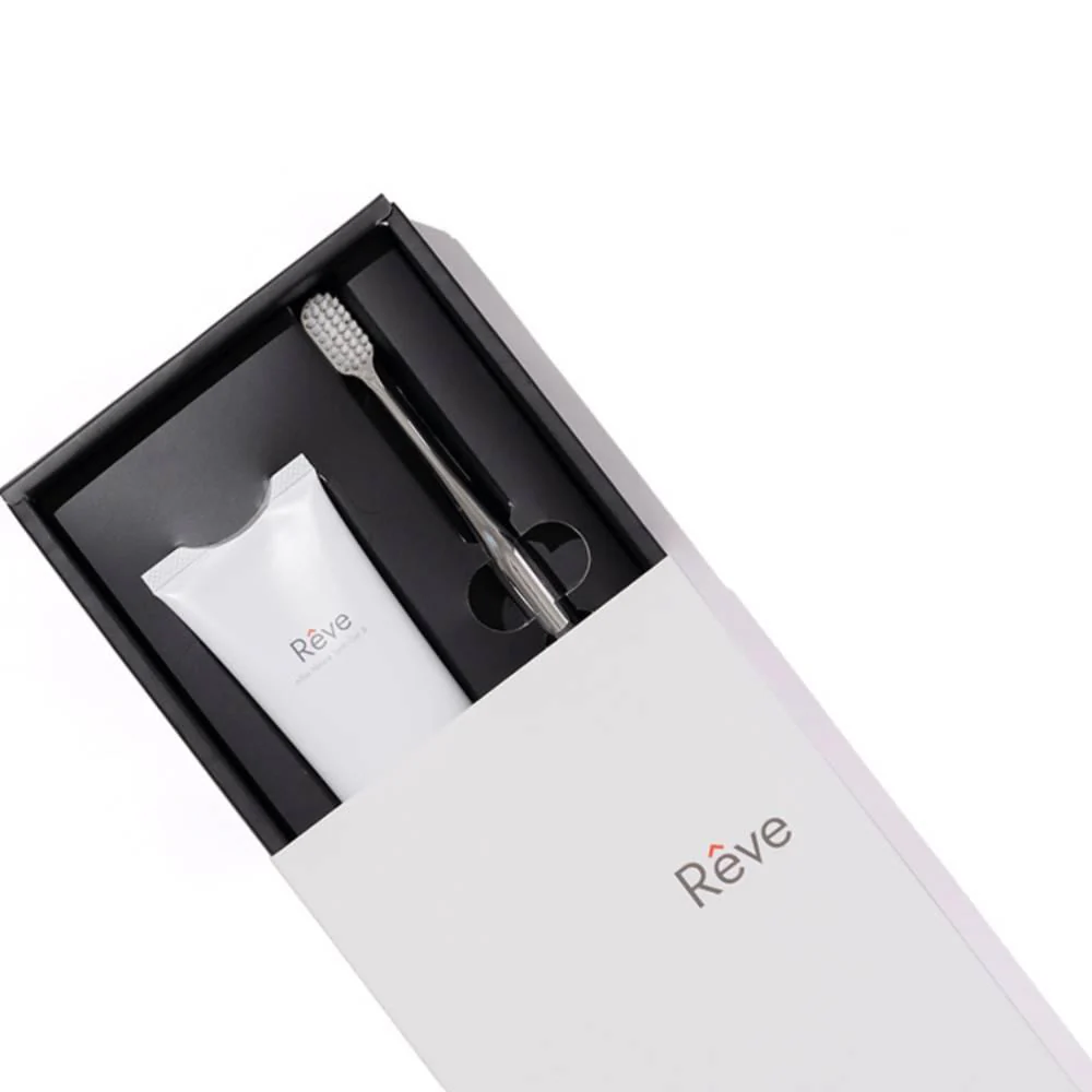 Rêve Allbe Natural Eggshell Gel Toothpaste & Toothbrush Gift Set - Image 2